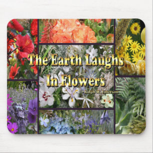 Rainbow Flowers - Earth Laughs by Emerson Mouse Mat