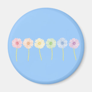 Rainbow Flowers Magnet
