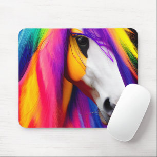 Rainbow Flowing Hair Mouse Mat