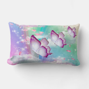 Rainbow fluffy Clouds Baby Girl Lumbar Cushion