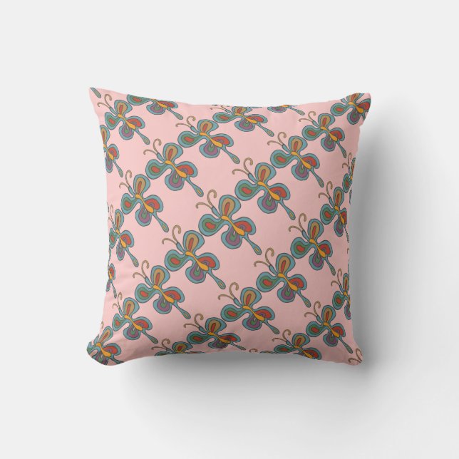 Rainbow Flutterfly Cushion (Front)