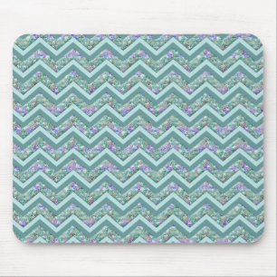 Rainbow Foil ZigZag Pattern Mouse Mat