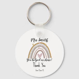 Rainbow for thank you teacher gift key ring