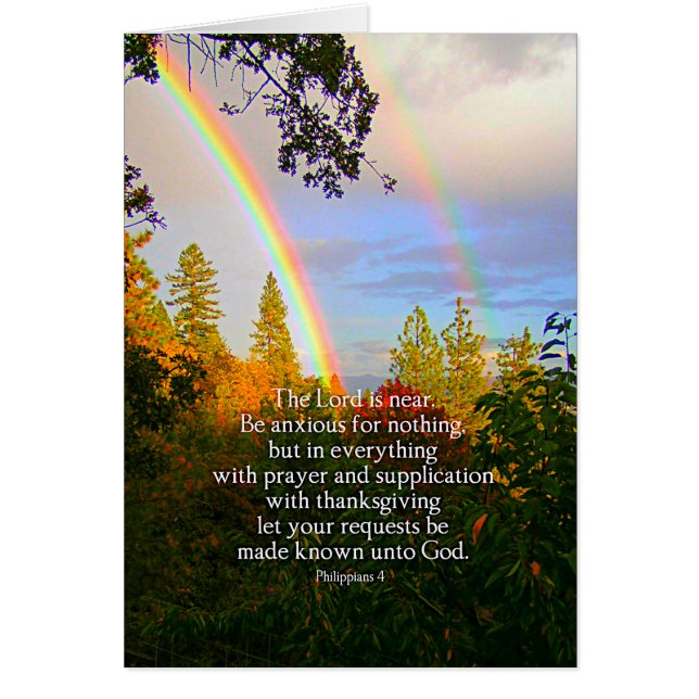Rainbow Forest Christian Scripture Bible Verse (Front)