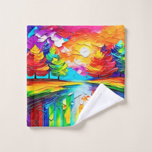Rainbow Forest Sunset Dreams Bath Towel Set