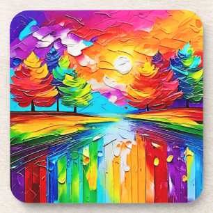Rainbow Forest Sunset Dreams Coaster