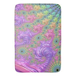 Rainbow Fractal Bath Mat