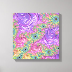 Rainbow Fractal Canvas Print
