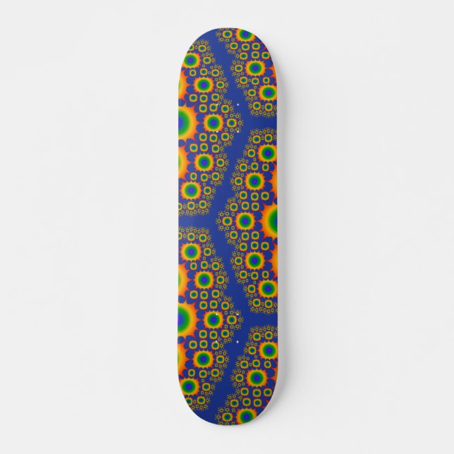 Rainbow Fractal Design: Custom Skateboard (Front)