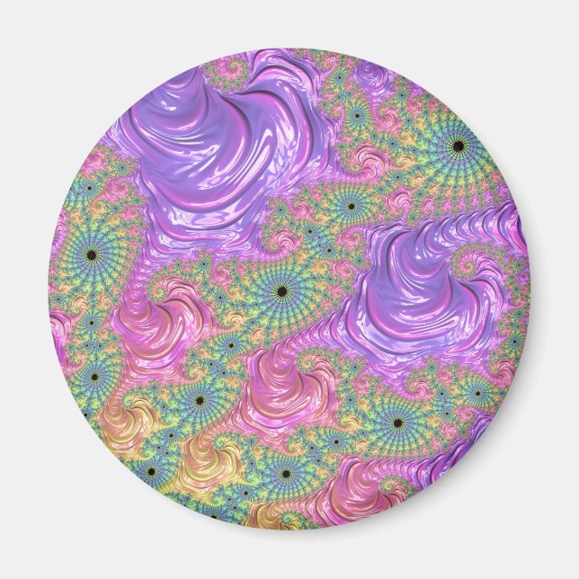 Rainbow Fractal Magnet (Front)