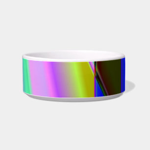 Rainbow Fractal Pet Bowl