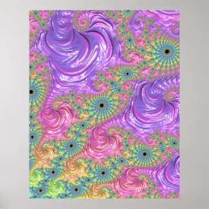 Rainbow Fractal Poster