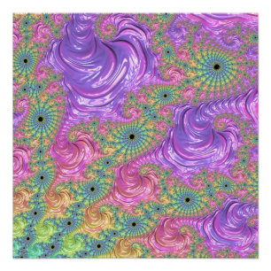 Rainbow Fractal Poster