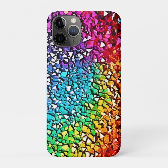 Rainbow Fragment Mosaic Case-Mate iPhone Case (Back)