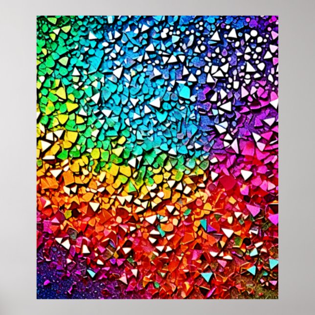 Rainbow Fragment Mosaic Poster (Front)