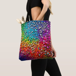 Rainbow Fragment Mosaic Tote Bag