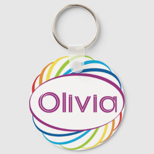 Rainbow frame Olivia Key Ring