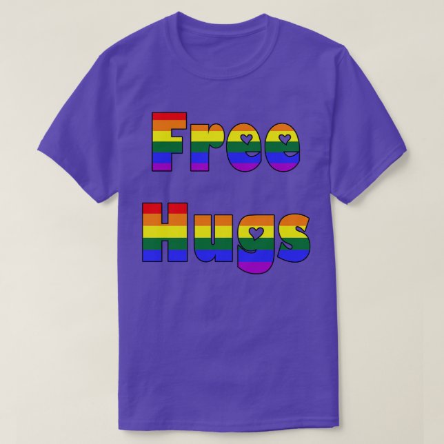 Rainbow Free Hugs T-Shirt (Design Front)