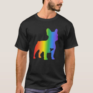 Rainbow French Bulldog Dog Lover's  T-Shirt