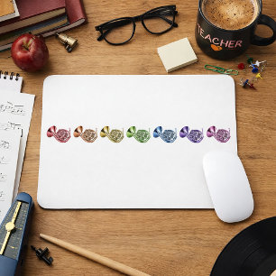 Rainbow French Horn Colourful Brass Instrument Mouse Mat