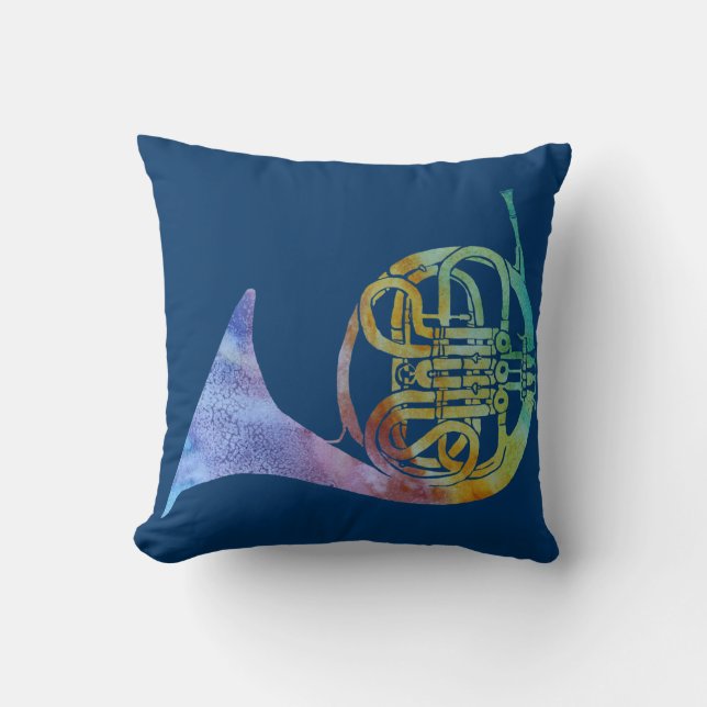 Rainbow French Horn Cushion (Front)