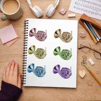 Rainbow French Horn Lineup Notebook