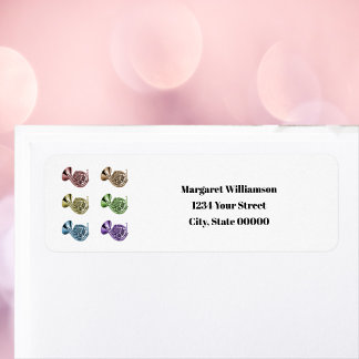 Rainbow French Horn Personalise Return Address