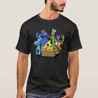 Rainbow Friends Chapterwo with Cyan and Yellow gif T-Shirt
