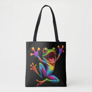 Rainbow Frog  Tote Bag