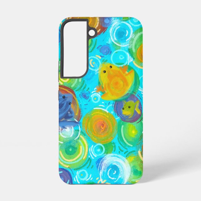 Rainbow Frogs Colourful Water Phone Case (Back)