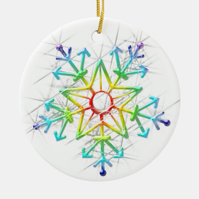 Rainbow Frost 1 Ornament (Front)