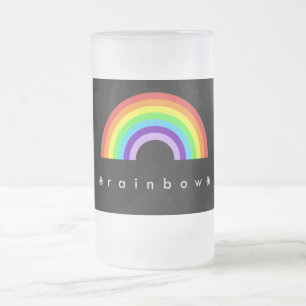 Rainbow frosted mug