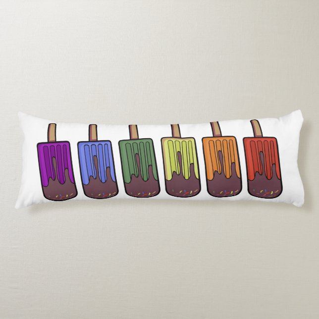 Rainbow Frozen pop Parade Body Cushion (Front)