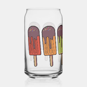 Rainbow Frozen pop Parade Can Glass