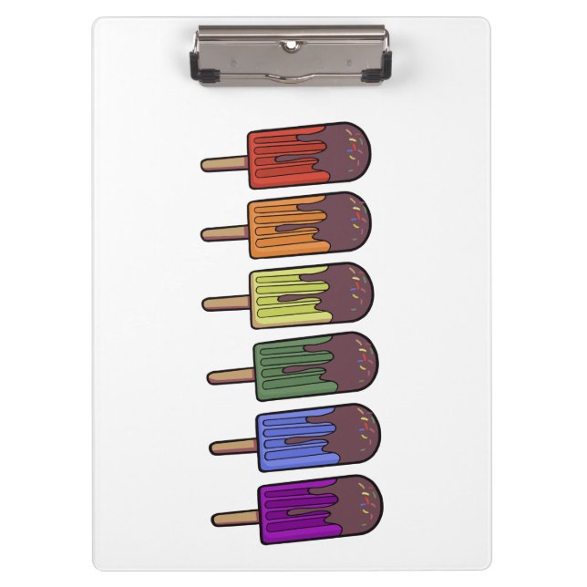 Rainbow Frozen pop Parade Clipboard (Front)