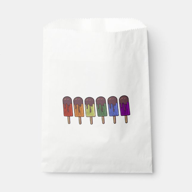 Rainbow Frozen pop Parade Favour Bags (Front)