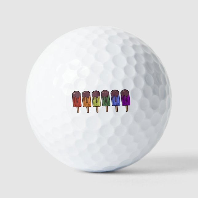 Rainbow Frozen pop Parade Golf Balls (Front)