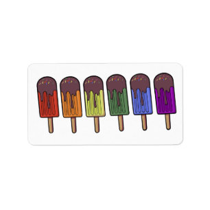 Rainbow Frozen pop Parade Label