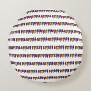 Rainbow Frozen pop Parade Round Cushion