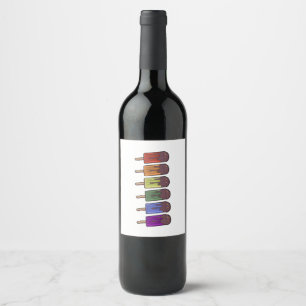Rainbow Frozen pop Parade Wine Label