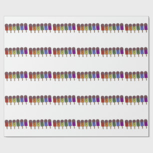 Rainbow Frozen pop Parade Wrapping Paper