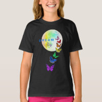 Rainbow Full Moon and Butterflies Dream Big