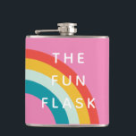 Rainbow Fun Hip Flask<br><div class="desc">Cute,  colourful fun flask makes the perfect gift for birthdays,  bachelor and bachelorette parties. Text is editable.</div>