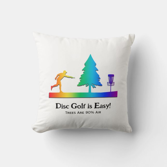 Rainbow Funny Disc Golf Putting Tree obstacle  Cushion (Front)