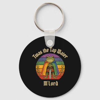 Rainbow Funny Frog Knight Twas The Tap Water Mlord Key Ring