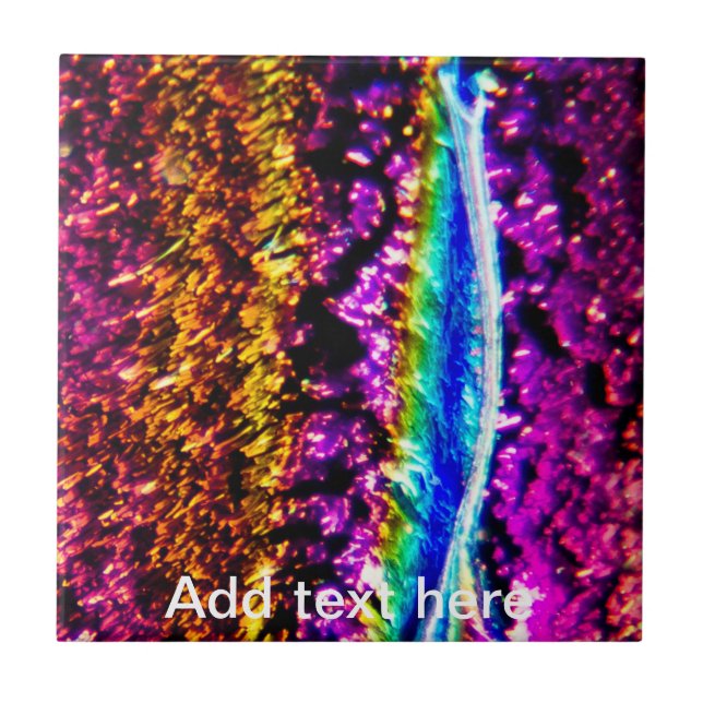 Rainbow fused glass tile (Front)