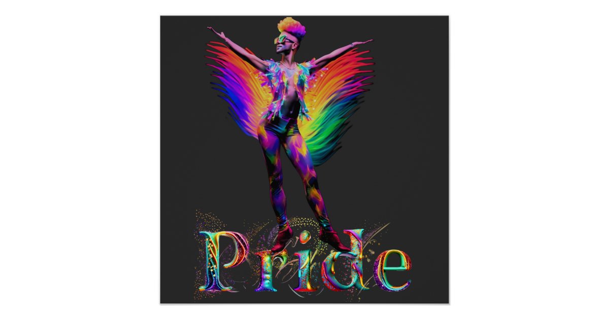 Rainbow Fusion: A Gay Pride Statement Poster | Zazzle