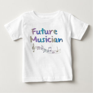 Rainbow Future Musician Musical Notes Kid's Tee