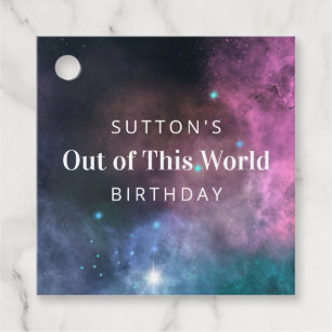 Rainbow Galaxy Birthday Favour Tags