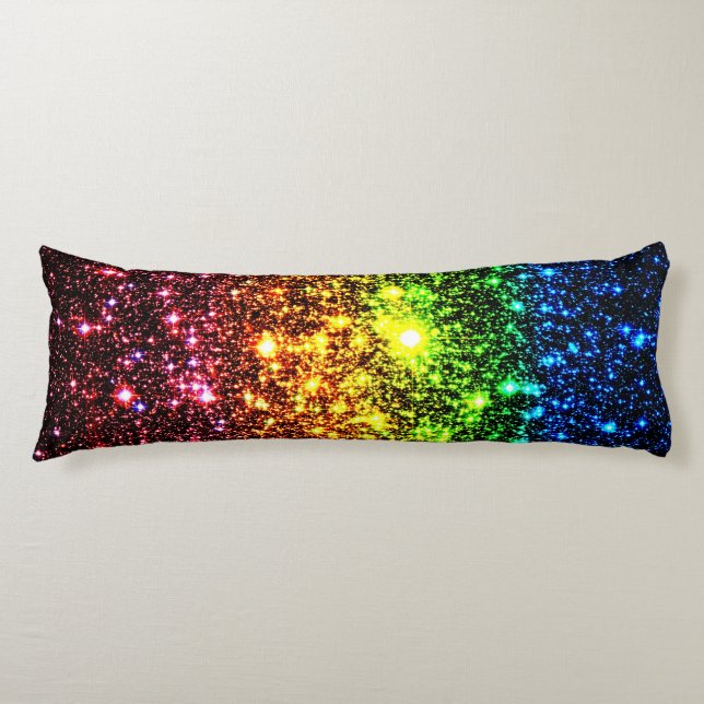 Rainbow Galaxy Body Pillow (Front)